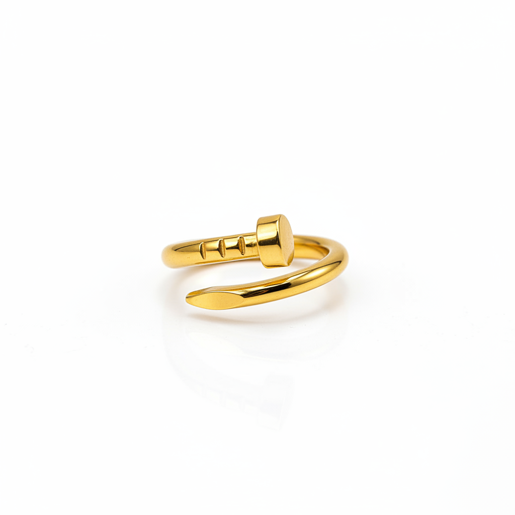 Gold Nail Wrap Ring – Minimalist Statement Band
